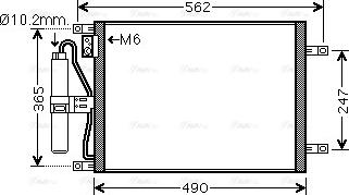 AVA DN5252D - Конденсатор, кондиціонер autozip.com.ua