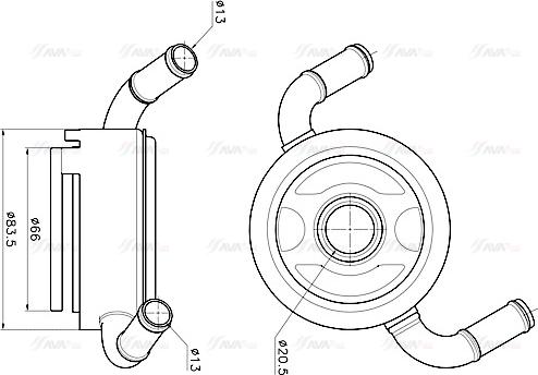 Ava Quality Cooling DN3492 - Масляний радіатор, рухове масло autozip.com.ua