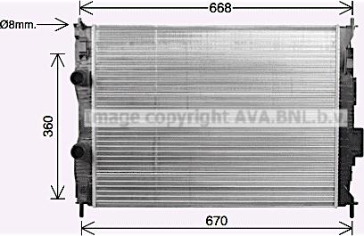 Ava Quality Cooling DN2463 - Радіатор, охолодження двигуна autozip.com.ua