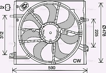 Ava Quality Cooling DN7535 - Вентилятор, охолодження двигуна autozip.com.ua