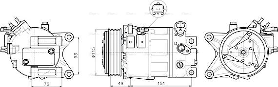 Ava Quality Cooling DNAK488 - Компресор, кондиціонер autozip.com.ua