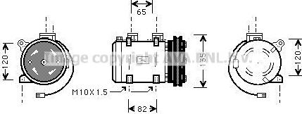 Ava Quality Cooling DNAK192 - Компресор, кондиціонер autozip.com.ua