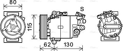 Ava Quality Cooling DNAK390 - Компресор, кондиціонер autozip.com.ua