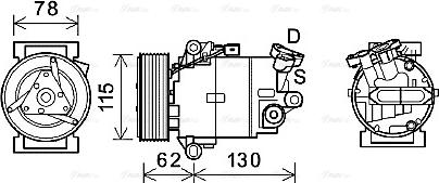 Ava Quality Cooling DNAK386 - Компресор, кондиціонер autozip.com.ua