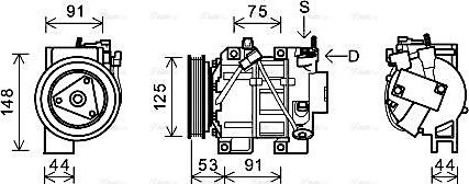 Ava Quality Cooling DNAK335 - Компресор, кондиціонер autozip.com.ua