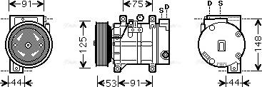 Ava Quality Cooling DNAK259 - Компресор, кондиціонер autozip.com.ua