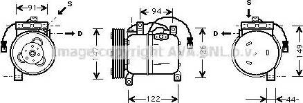 Ava Quality Cooling DN K004 - Компресор, кондиціонер autozip.com.ua