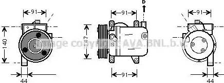 Ava Quality Cooling DN K002 - Компресор, кондиціонер autozip.com.ua