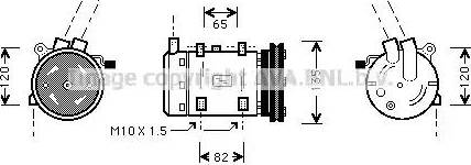 Ava Quality Cooling DNK191 - Компресор, кондиціонер autozip.com.ua