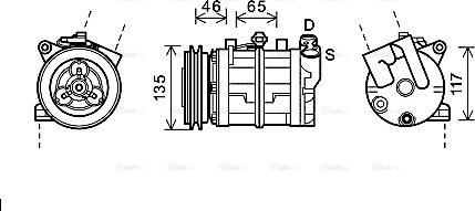 Ava Quality Cooling DNK341 - Компресор, кондиціонер autozip.com.ua