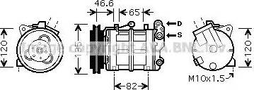 Ava Quality Cooling DN K313 - Компресор, кондиціонер autozip.com.ua