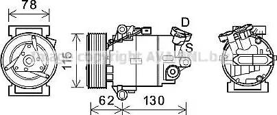 Ava Quality Cooling DNK386 - Компресор, кондиціонер autozip.com.ua