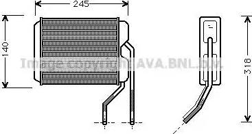 Ava Quality Cooling DW 6026 - Теплообмінник, опалення салону autozip.com.ua