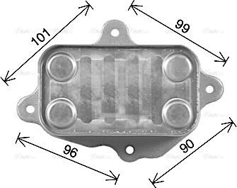 Ava Quality Cooling DW3439 - Масляний радіатор, рухове масло autozip.com.ua