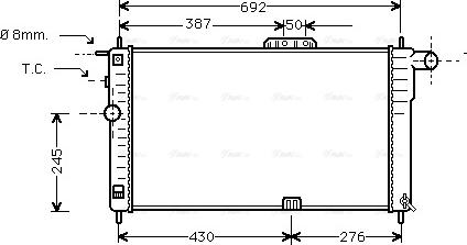 Ava Quality Cooling DWA2001 - Радіатор, охолодження двигуна autozip.com.ua