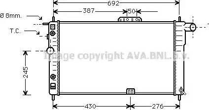 TEMPEST TP.15.61.6521 - Радіатор, охолодження двигуна autozip.com.ua