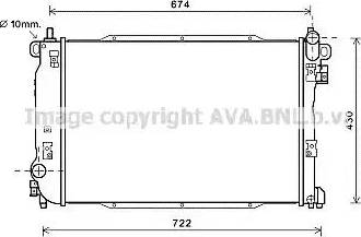 Ava Quality Cooling DW2134 - Радіатор, охолодження двигуна autozip.com.ua