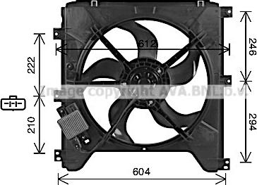 Ava Quality Cooling DW7520 - Вентилятор, охолодження двигуна autozip.com.ua