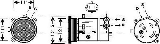 Ava Quality Cooling DWAK038 - Компресор, кондиціонер autozip.com.ua