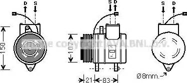 Ava Quality Cooling DW K041 - Компресор, кондиціонер autozip.com.ua