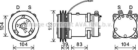 Ava Quality Cooling DZK013 - Компресор, кондиціонер autozip.com.ua