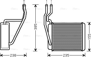 Ava Quality Cooling FD 6329 - Теплообмінник, опалення салону autozip.com.ua