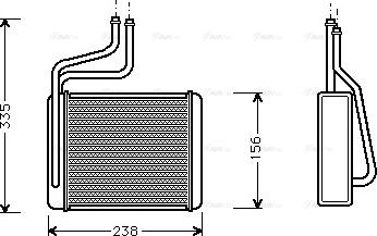 Ava Quality Cooling FD 6286 - Теплообмінник, опалення салону autozip.com.ua