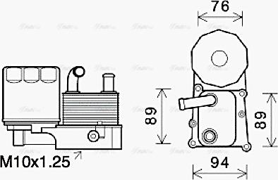 Ava Quality Cooling FD3686H - Масляний радіатор, рухове масло autozip.com.ua