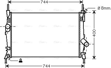 AVA FD 2403 - Радіатор, охолодження двигуна autozip.com.ua