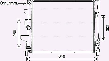 Ava Quality Cooling FD2644 - Радіатор, охолодження двигуна autozip.com.ua