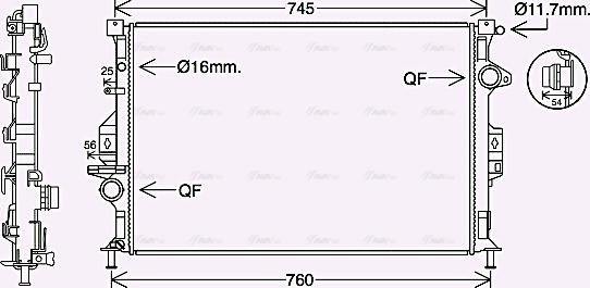 Ava Quality Cooling FD2639 - Радіатор, охолодження двигуна autozip.com.ua