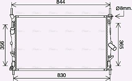 Ava Quality Cooling FD2628 - Радіатор, охолодження двигуна autozip.com.ua