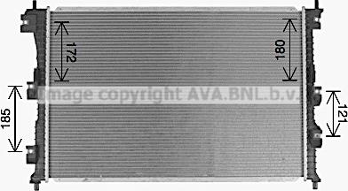 AVA FD2672 - Радіатор, охолодження двигуна autozip.com.ua