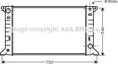 AVA FD 2085 - Радіатор, охолодження двигуна autozip.com.ua