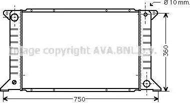 AVA FD2168 - Радіатор, охолодження двигуна autozip.com.ua