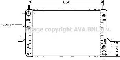 Ava Quality Cooling FD 2121 - Радіатор, охолодження двигуна autozip.com.ua