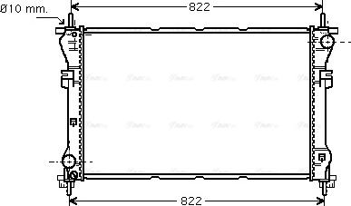 AVA FD2318 - Радіатор, охолодження двигуна autozip.com.ua