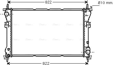 AVA FD 2320 - Радіатор, охолодження двигуна autozip.com.ua