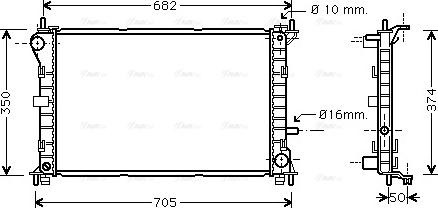 Ava Quality Cooling FD 2379 - Радіатор, охолодження двигуна autozip.com.ua