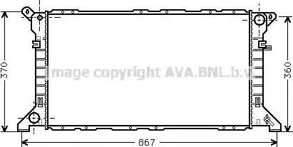 AVA FD 2205 - Радіатор, охолодження двигуна autozip.com.ua
