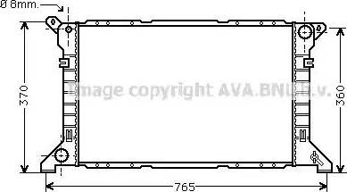 AVA FD 2202 - Радіатор, охолодження двигуна autozip.com.ua