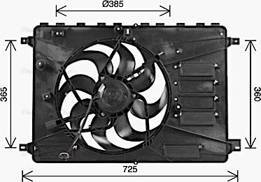 Ava Quality Cooling FD7554 - Вентилятор, охолодження двигуна autozip.com.ua