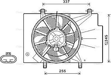 Ava Quality Cooling FD7557 - Вентилятор, охолодження двигуна autozip.com.ua