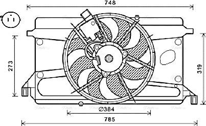 Ava Quality Cooling FD7573 - Вентилятор, охолодження двигуна autozip.com.ua