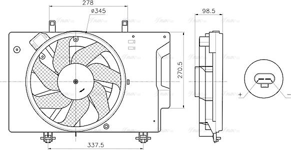 Ava Quality Cooling FD7709 - Вентилятор, охолодження двигуна autozip.com.ua