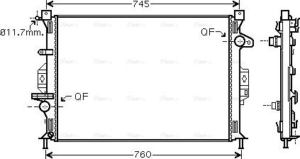 Ava Quality Cooling FDA2423 - Радіатор, охолодження двигуна autozip.com.ua