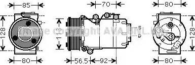 Ava Quality Cooling FDK497 - Компресор, кондиціонер autozip.com.ua