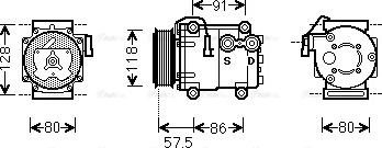 AVA FDAK451 - Компресор, кондиціонер autozip.com.ua