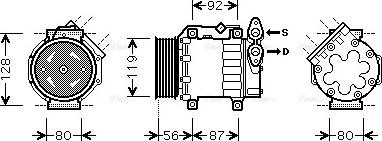 Ava Quality Cooling FDAK431 - Компресор, кондиціонер autozip.com.ua