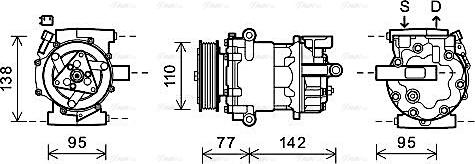 Ava Quality Cooling FDAK470 - Компресор, кондиціонер autozip.com.ua